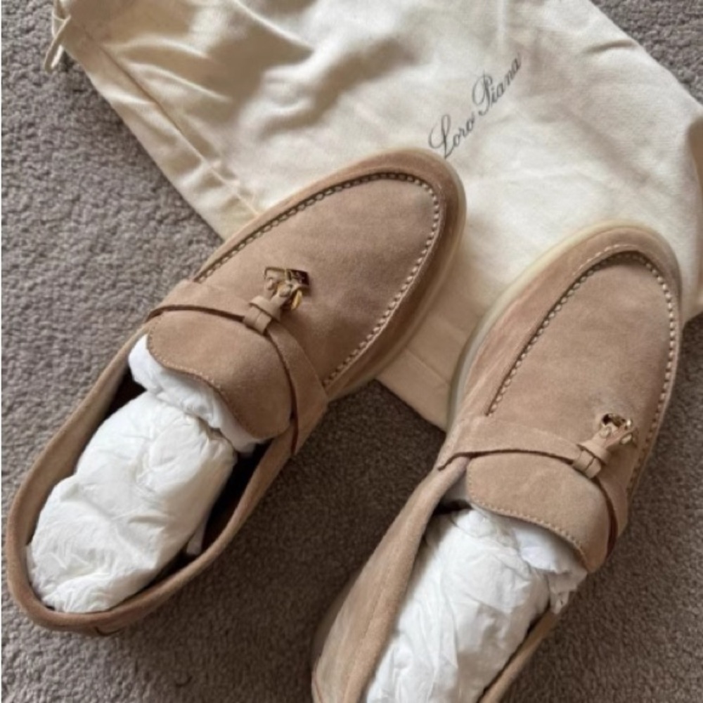 Loro Piana Tan Men's Loafers Size 43